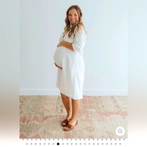 EMME Faye linen transitional/maternity dress in medium